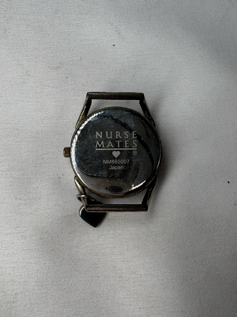 Nurse Mates White Tone Band Quartz Analog Women’s Watch New Battery No Band