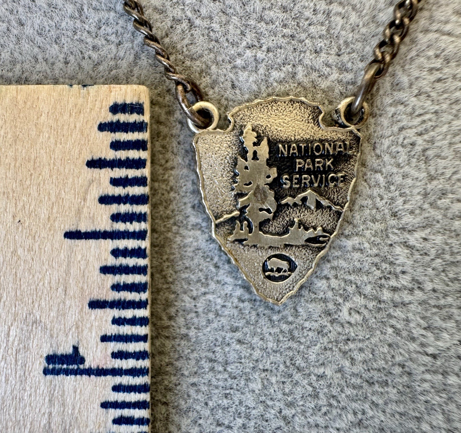 Vintage National Park Service Sterling Silver Tie Chain by Balfour – NPS .925