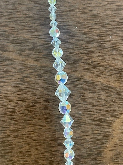 Vintage AB Clear Crystal 16″ Necklace & 7″ Bracelet 1950-60’s – Excellent Cond