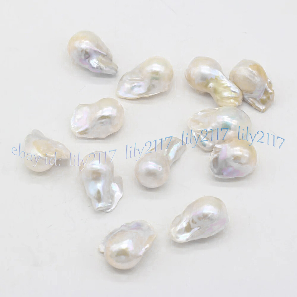 1 pc No Hole 15-30mm Natural Freshwater Baroque Keshi Pearl Loose Beads DIY