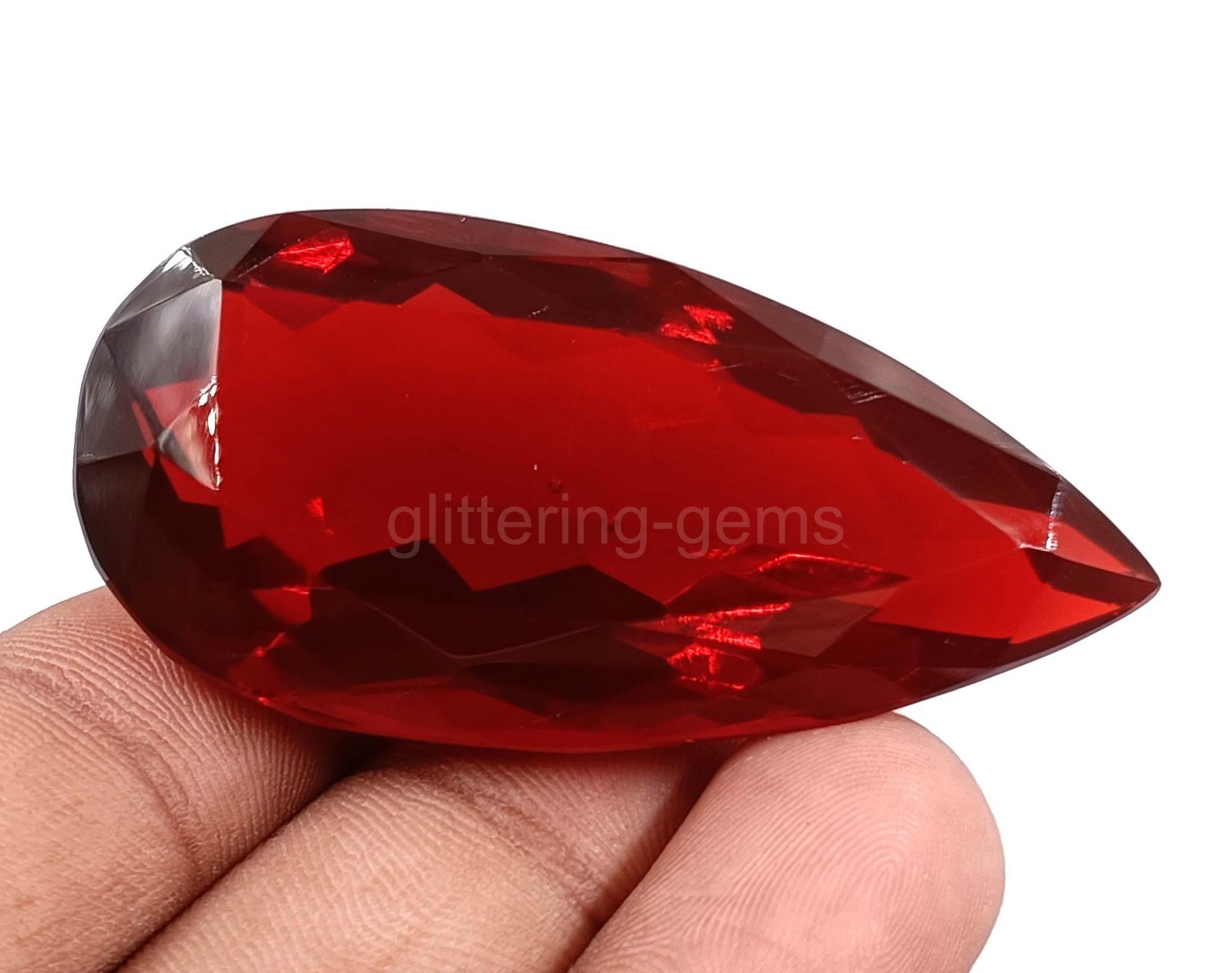 Natural 135.0 Ct Certified Brazilian Red Topaz Pear Cut IGL Loose Gemstone 5JSX