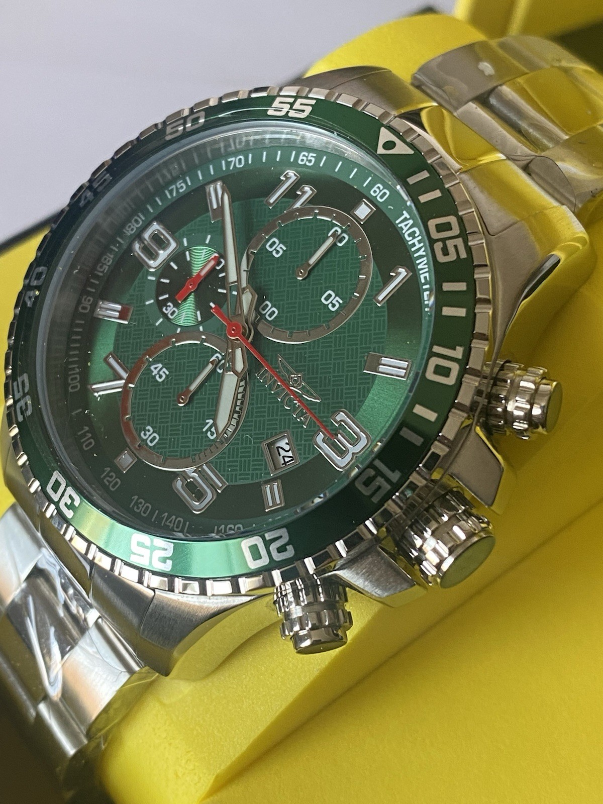 Brand New Invicta Specialty Mach Gala Men’s Watch 48mm Green Steel (69818) New