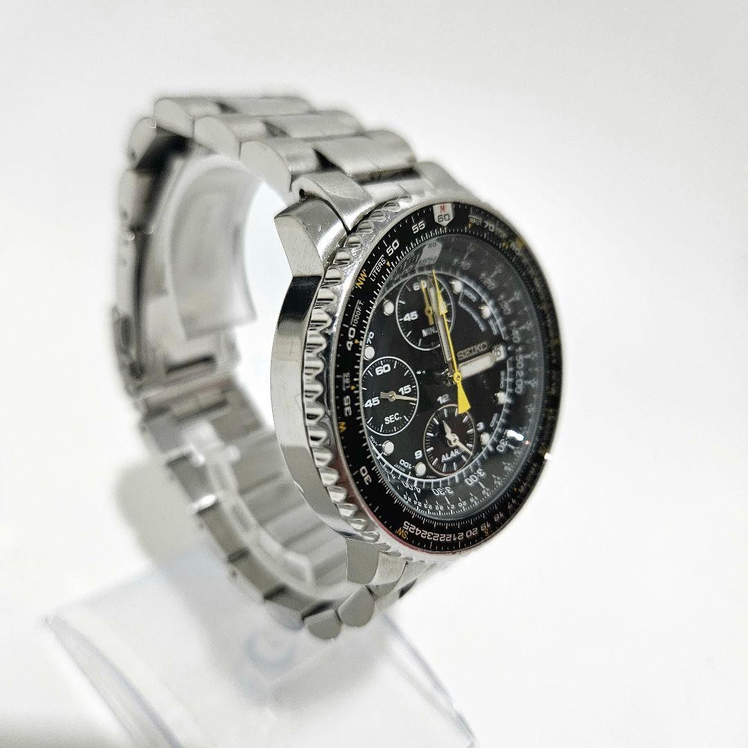 Seiko SNA411P1 42mm 17cm Alarm Hardlex Crystal Running Chronograph Quartz Mens
