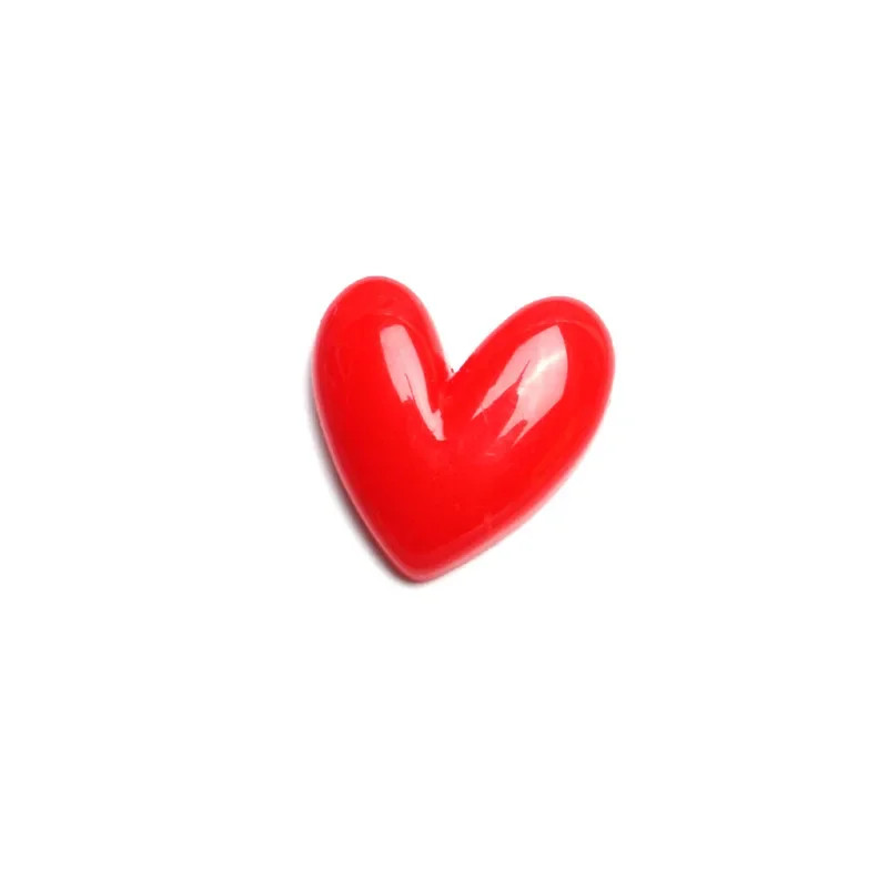 New Cute Red Heart Brooches Romantic Love Heart Resin Pins Mini Decorative Pins