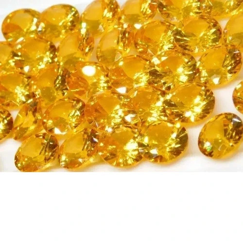 50 Pcs 5mm Natural Cambodian Yellow Zircon Certified Gemstone Lot