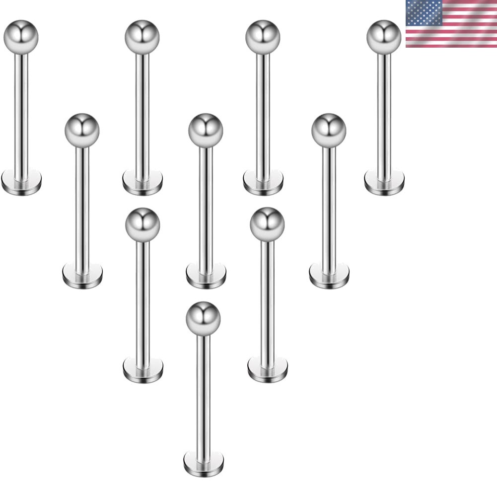Stylish 16G 316L Surgical Steel Labret Lip Rings – Perfect for Every Occasion