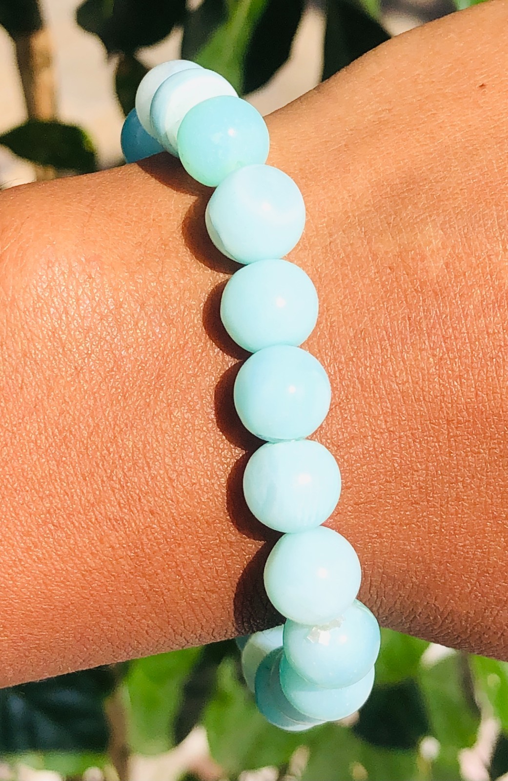 World Class Amazing Blue Opal 100.00 Cts Stretchable Bracelet Beaded RK 69 AZ24