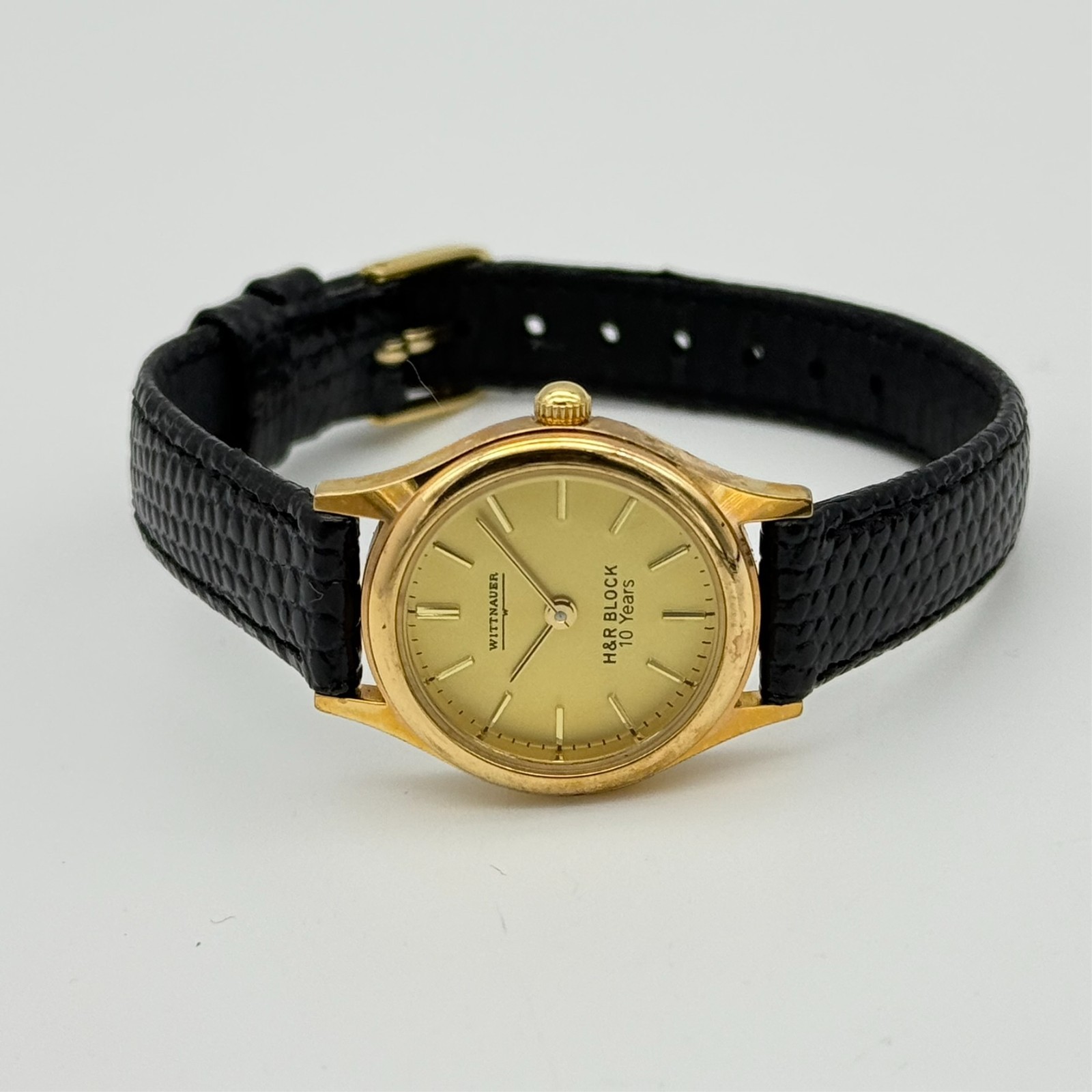 Women’s WITTNAUER Vintage H&R Block Employee 10 Years Gold Tone Quartz Watch