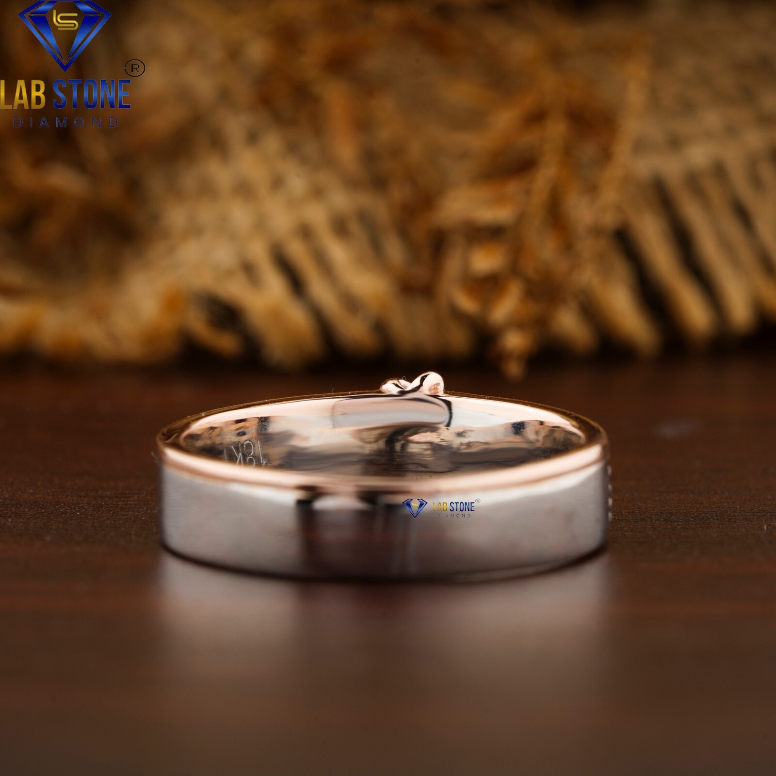 0.26 TDW Round Cut Lab-Created Diamond Rose & White Gold Ring EF Color VS Clarit