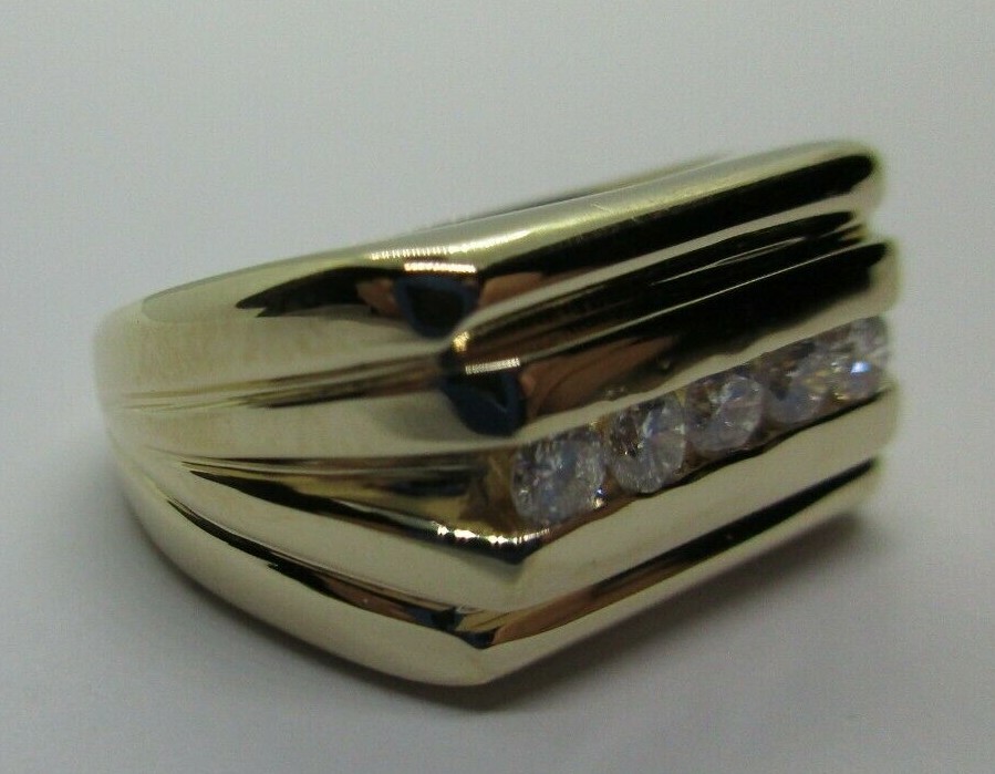 14K Gold Diamond Men’s Ring Diamond=1/3 Carat F-SI1/VS2 8.60 Grams Value=$4K+