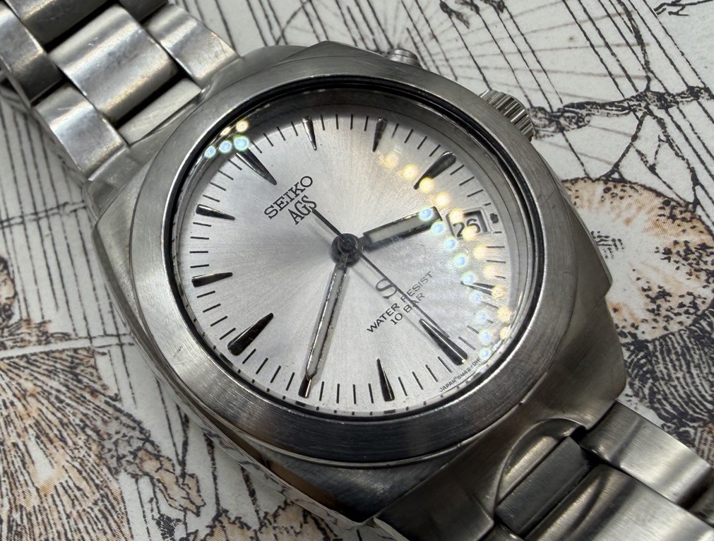 Seiko AGS SUS Kinetic 5M42-0E50 Black Dial 35mm Automatic watch