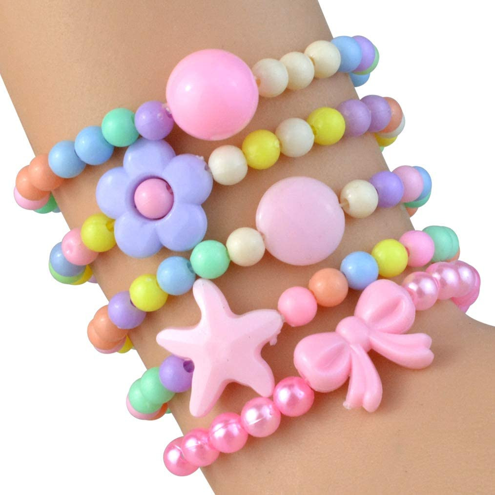 20Pcs Princess Necklace Bracelet Set, Teenager Costume Jewelry Play Jewelry for