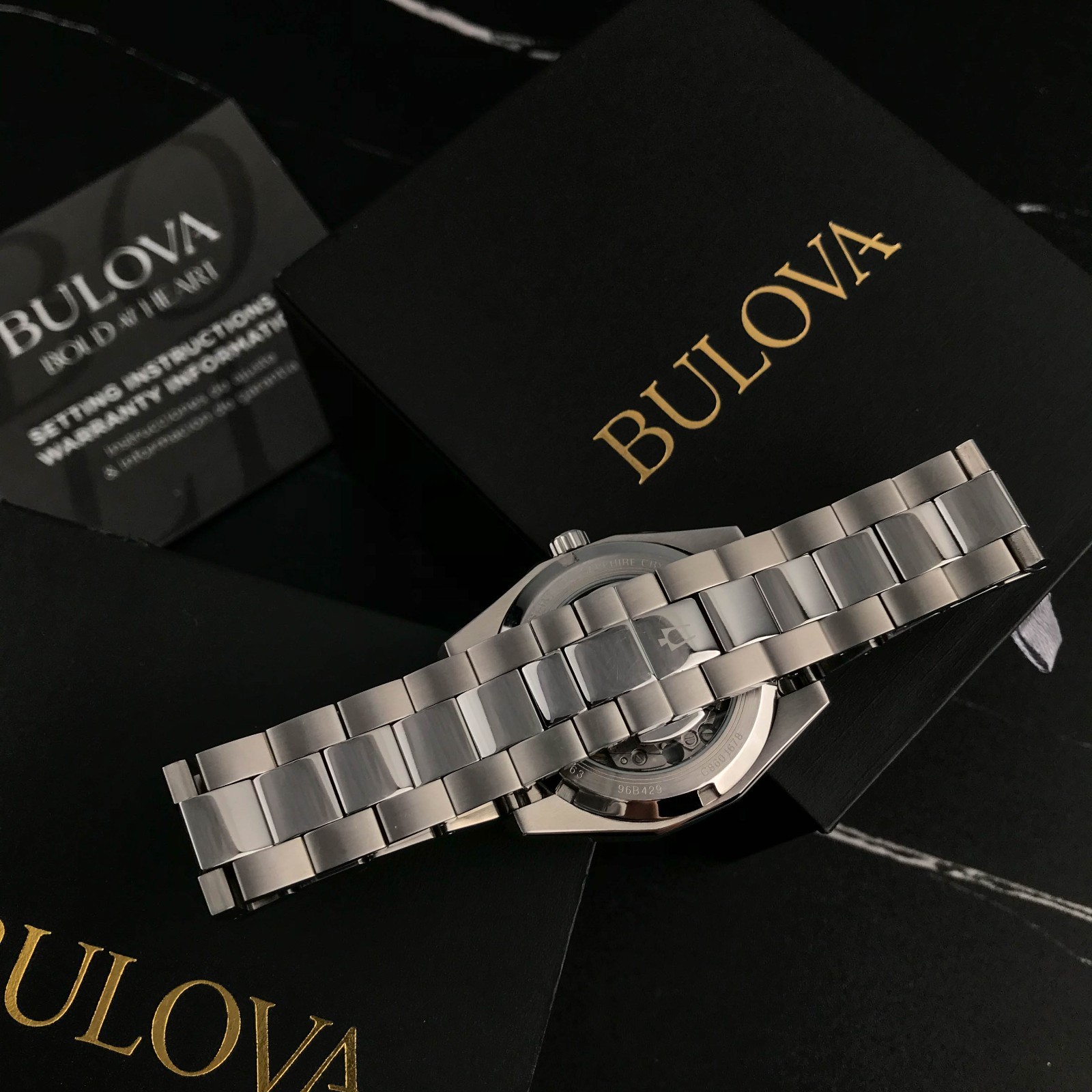 Bulova 96B429 Men’s Surveyor Automatic Green Dial Stainless Steel Watch 38mm