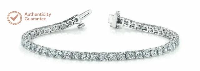 3Ct Round Certified Natural Diamond Women’s Gift Tennis Bracelet 14k White Gold