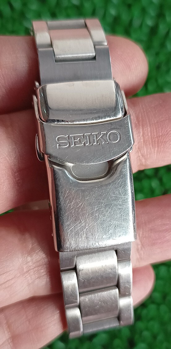 RARE SEIKO AGS KINETIC 5M42-0E50 ORANGE DIAL ALL ORIGINAL WORKING 100%GENT WATCH