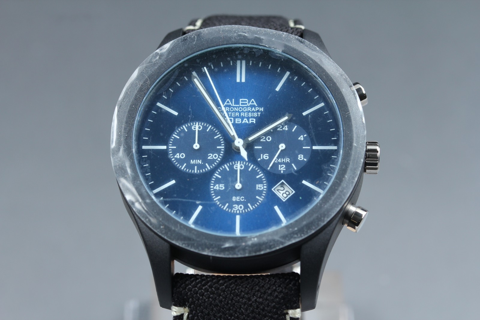 [Top MINT] Seiko Alba VD53-X347 Blue Dial Chronograph Date Quartz Men’s Watch