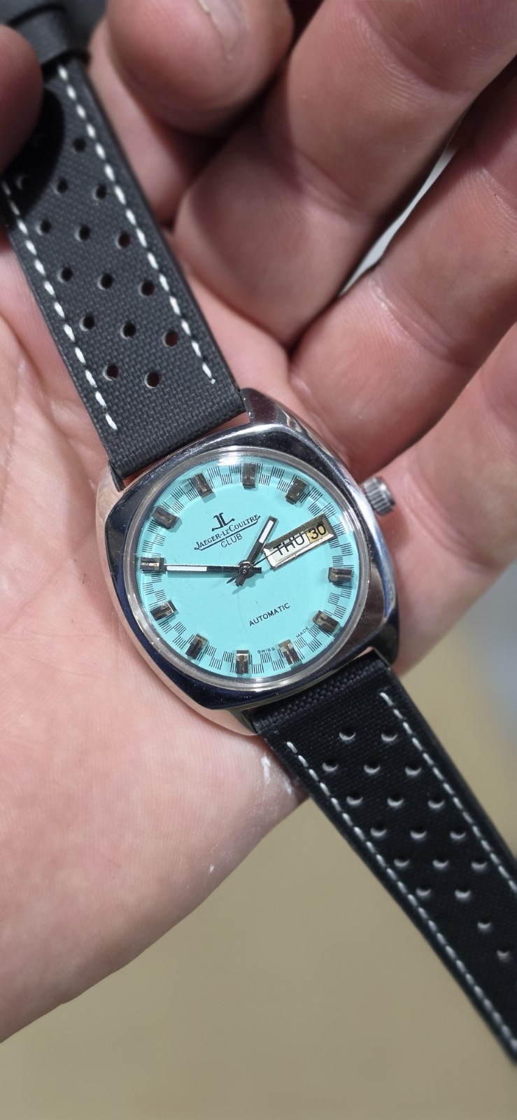 Vintage Jaeger-LeCoultre Club Tiff-Blue Dial Original 1916ETA Swiss Movement
