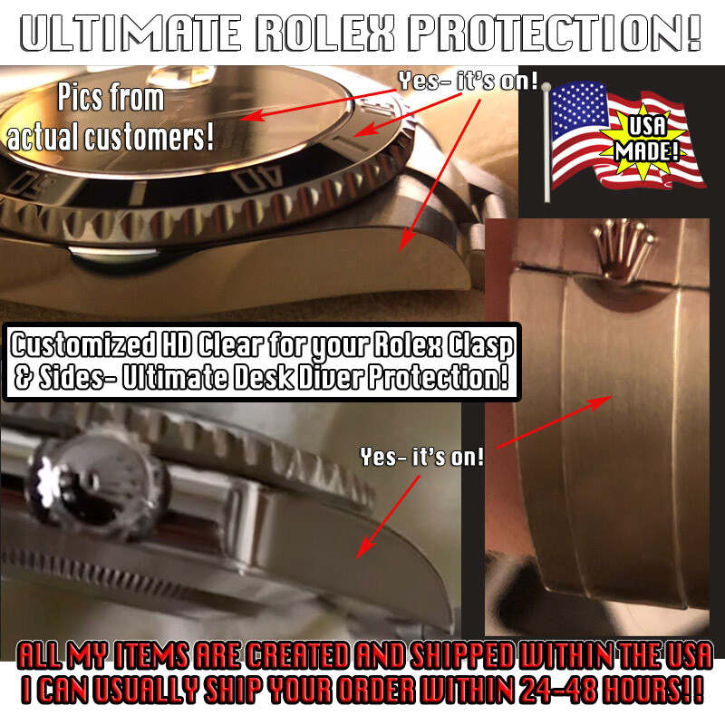Protector Compatible w/Rolex Explorer 216570 Crystal Bezel Clasp Sides Back x2