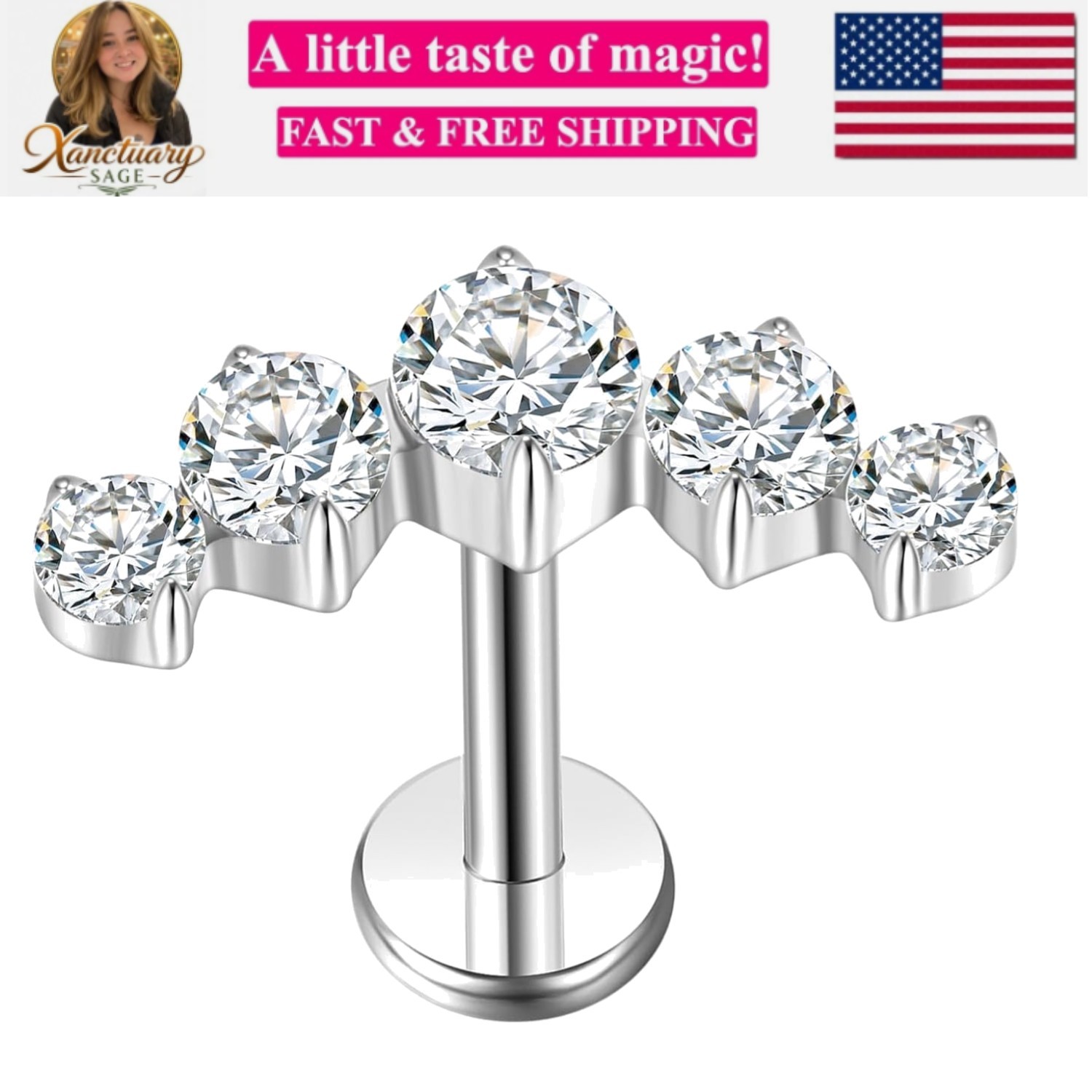 G23 Titanium Flat Back Earrings Studs 18g 16g F136 Implant Grade Titanium Lab…
