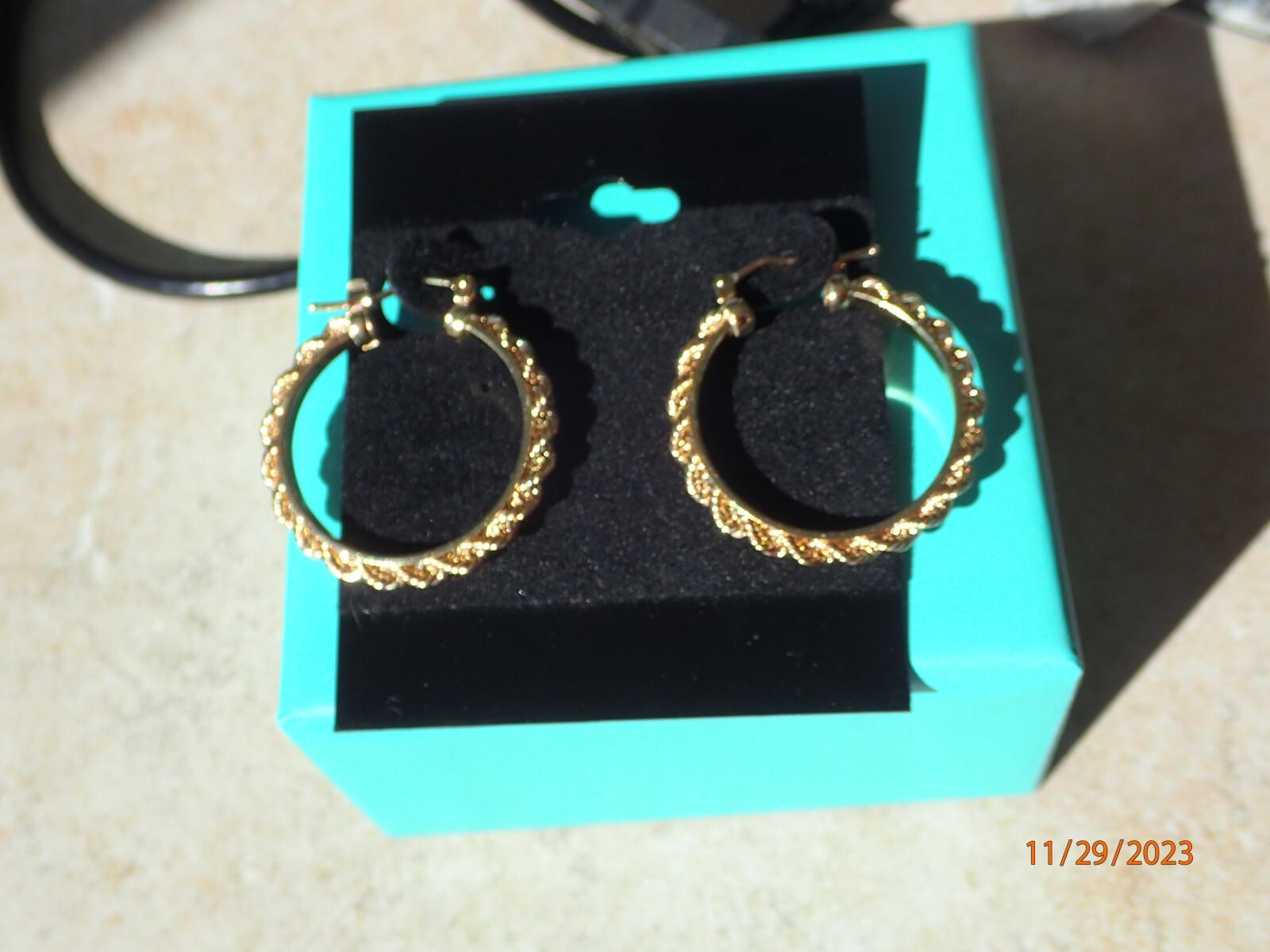 EternaGold Rope Texture Hoop Earrings, 14K Gold, 3.7g Orig $789 J420104