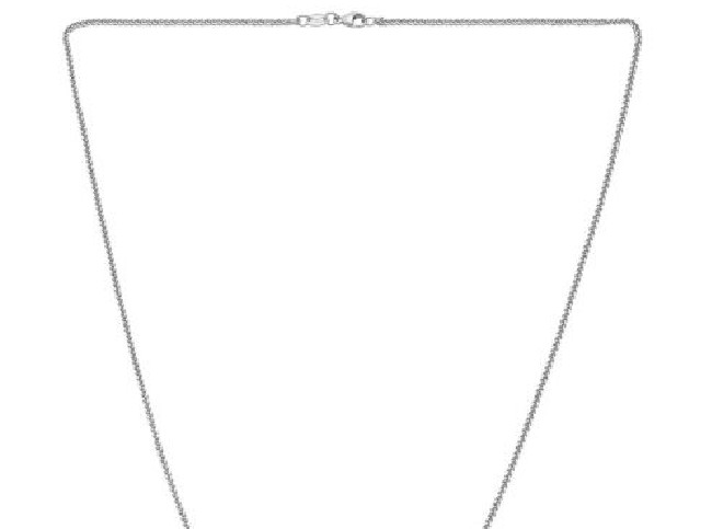 Platinum Diamond Cut Square Wheat Link Chain Necklace 1.4 mm 18″ 6 grams