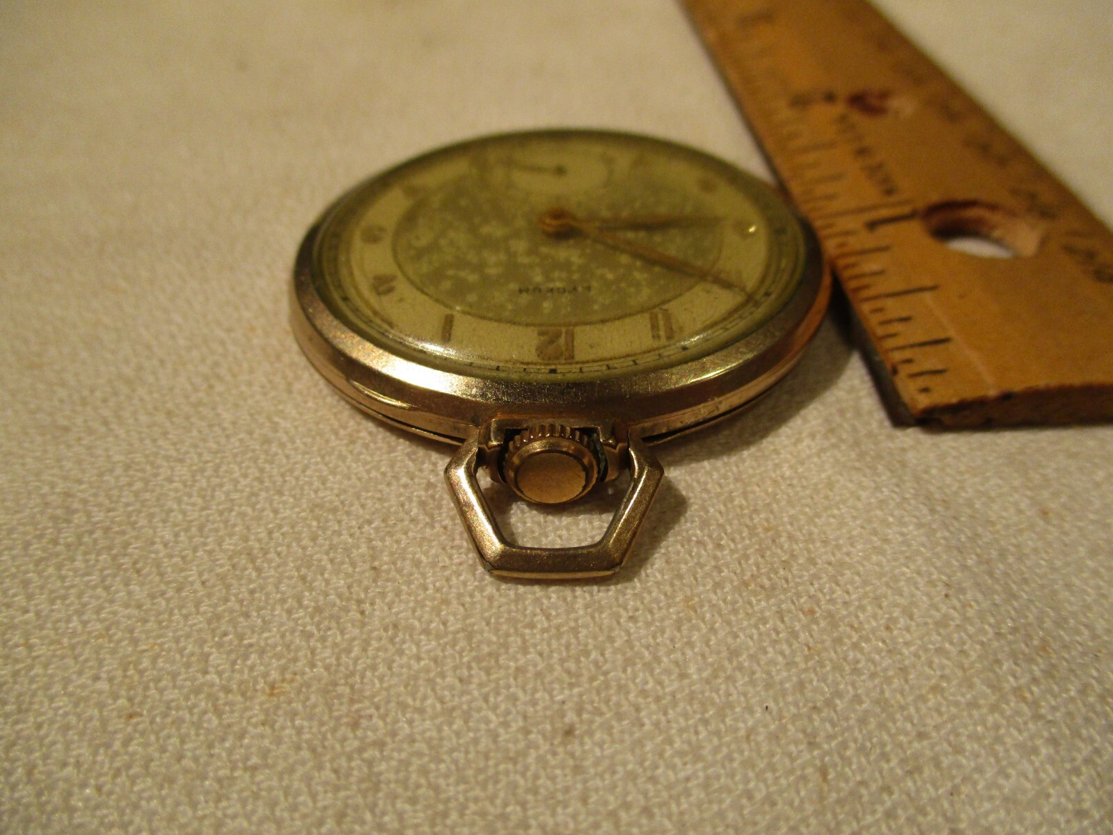 VINTAGE LYCEUM 10K GOLD FILLED YELLOW GOLD CASE 17 JEWEL MENS POCKET WATCH
