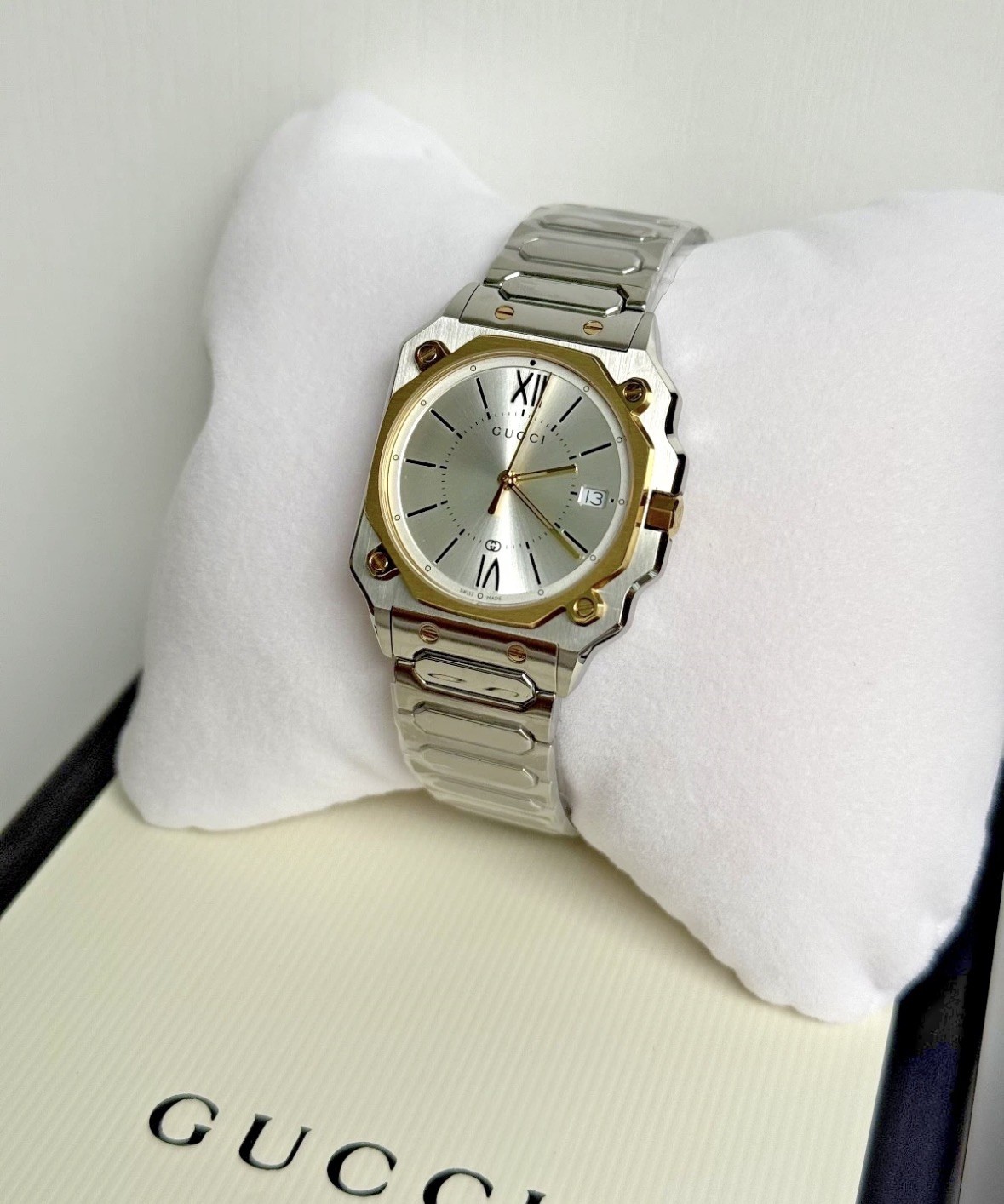 Gucci G-FLAT YA166506 Quartz Gucci Watch Square Watch Gold Watch Unisex