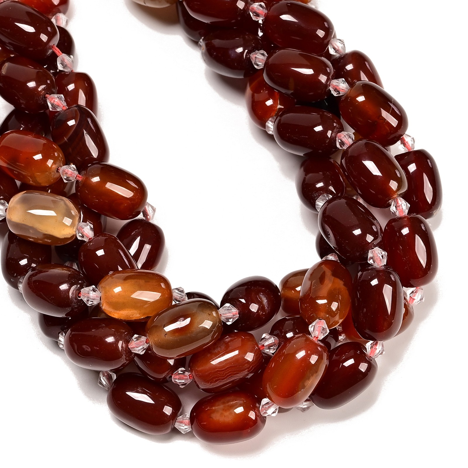 Natural Carnelian Barrel Drum Shape Beads Size 12-13mm x 17-18mm 15.5” Strand