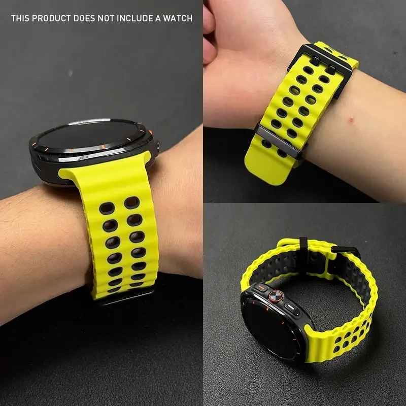 Marine Band For Samsung Galaxy Watch Ultra 47mm Strap TwoColor Silicone Sport