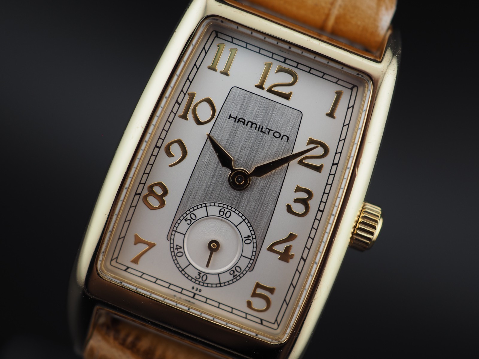 Vintage NEAR MINT Hamilton Ardmore H333310 Silver Quartz Womens Watch JAPAN