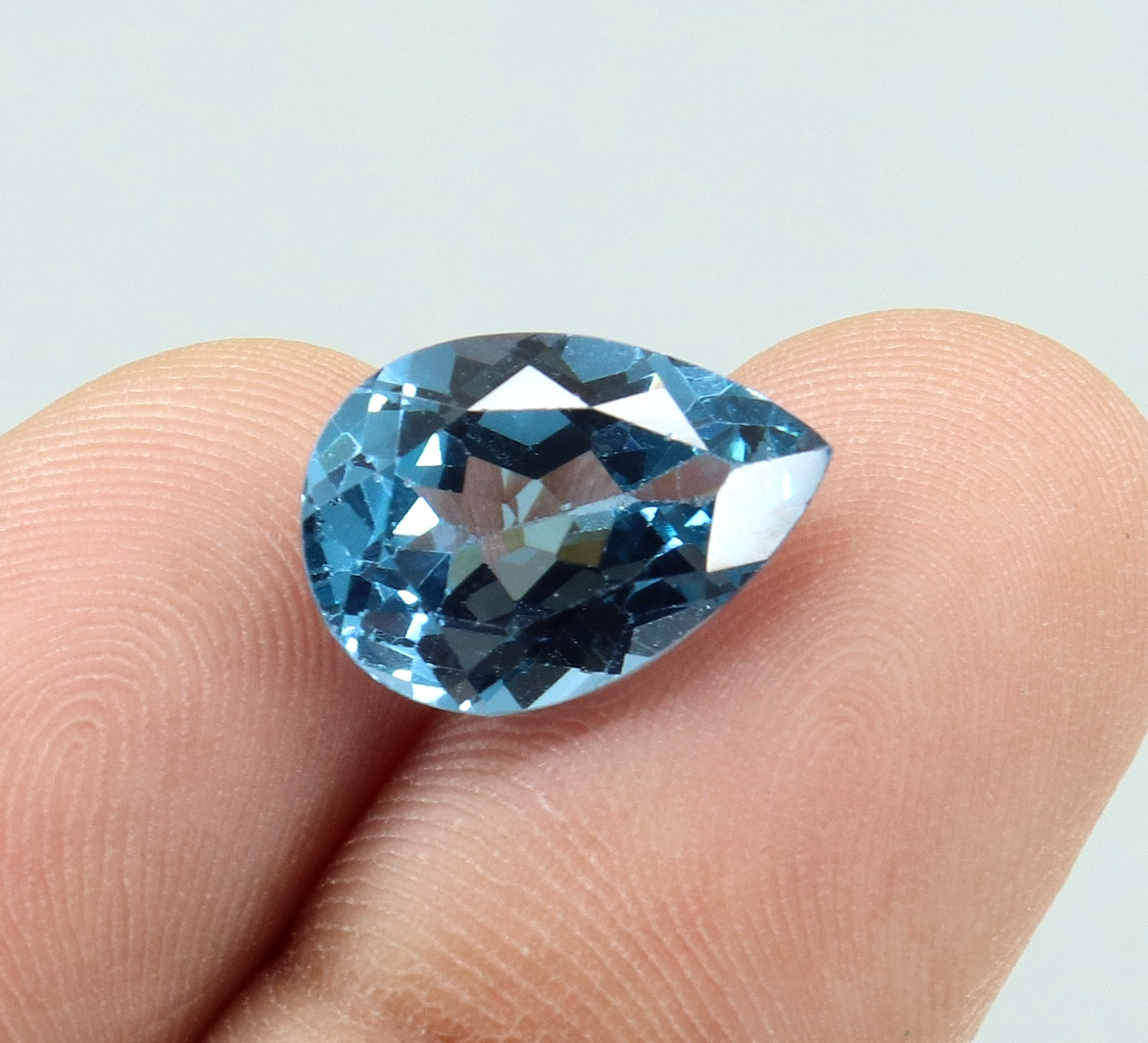 Natural 6.20 Ct Museum Blue Aquamarine Pear Cut Certified Loose Gemstone