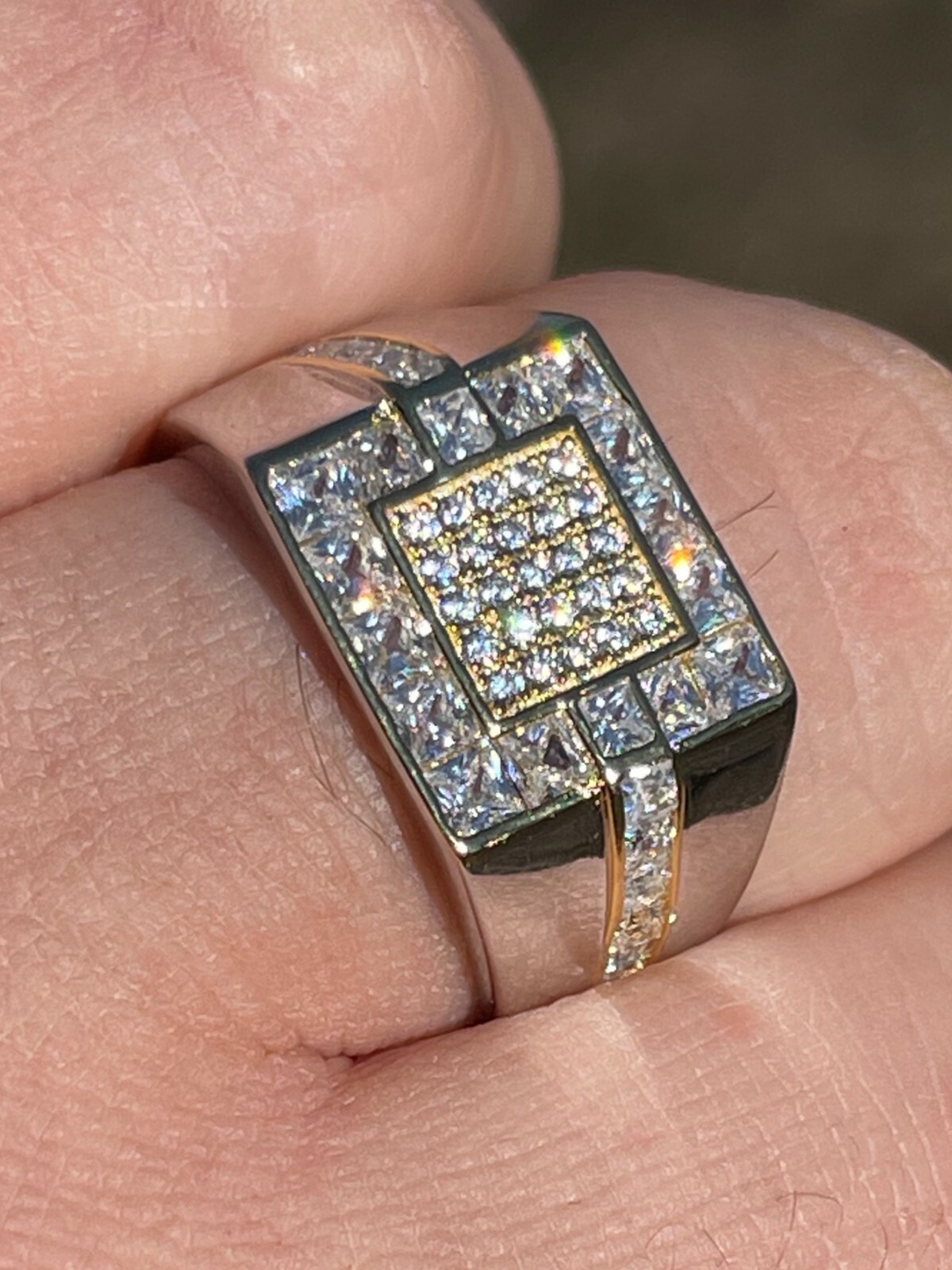 Mens Real 925 Sterling Silver Size 6 7 8 9 10 11 12 Iced Micropave Pinky RING