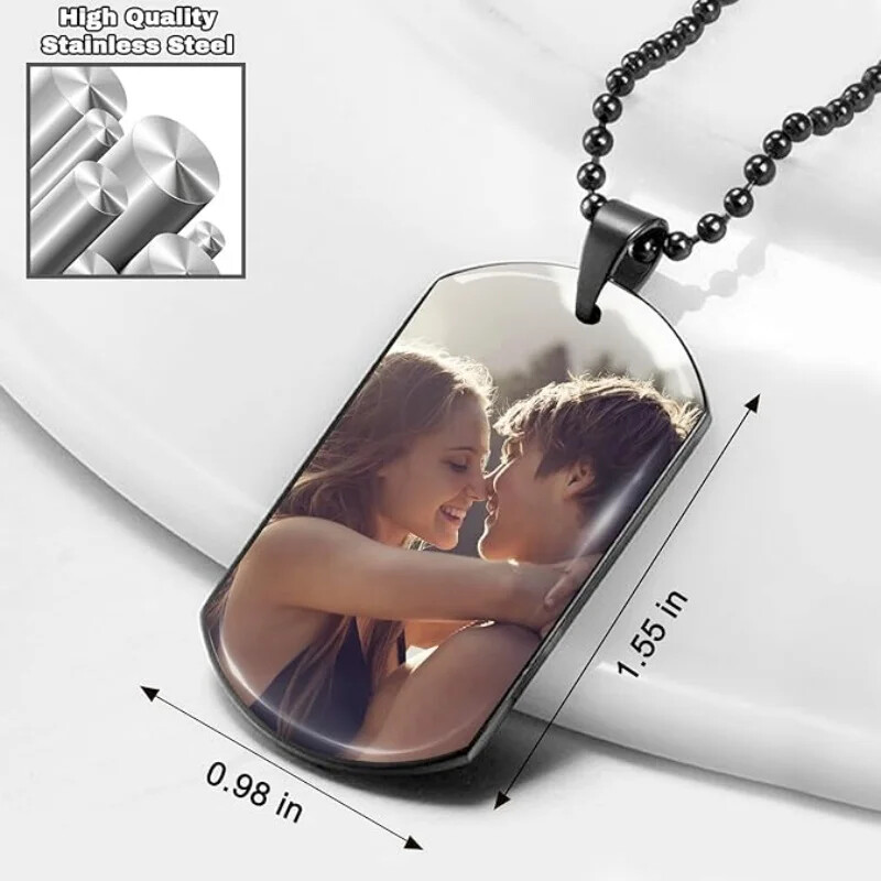 Custom Picture Photo Necklace Personalized Photo Necklaces Gifts for Women Men