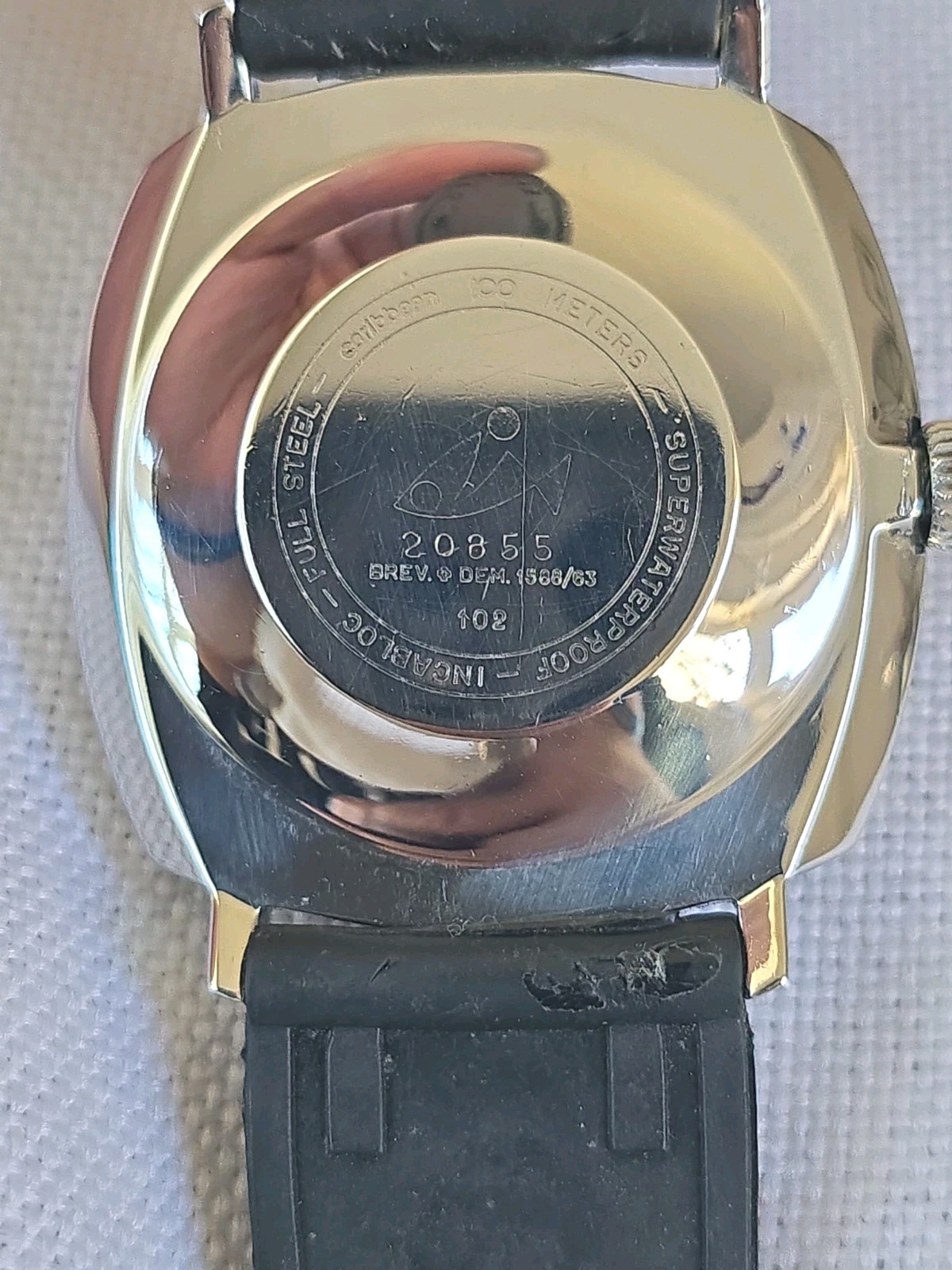 Rare Mens Vintage JENNY SWISS CARIBBEAN 100 ETA 2452 Automatic Wristwatch