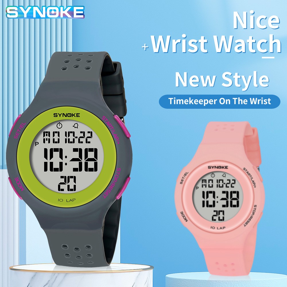 Womens Girls Outdoor Sport Digital Watch Waterproof Back Light LED Watch Gift
