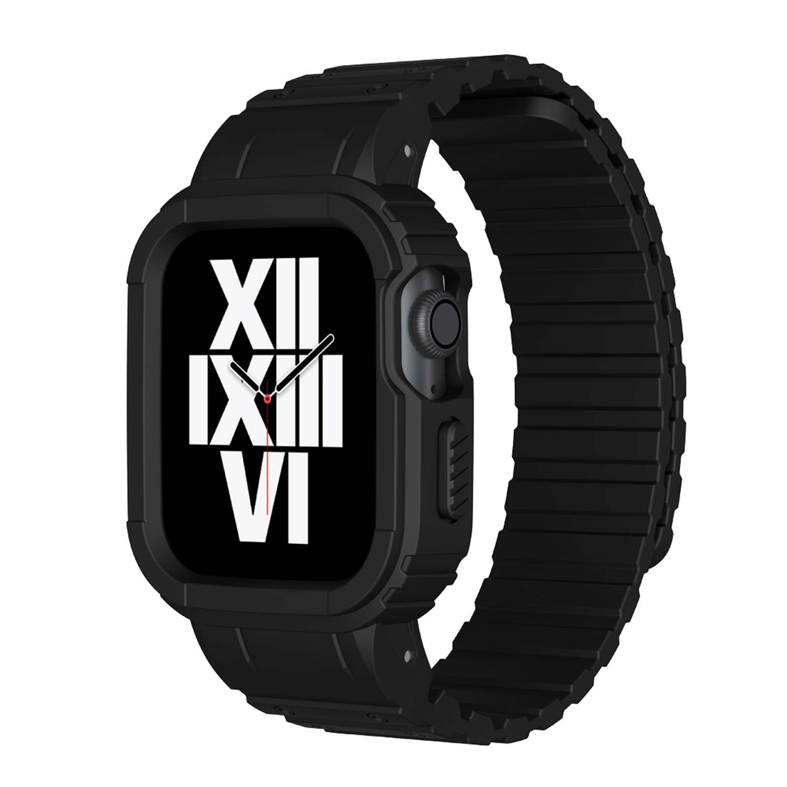 For iWatch Series 9 8 7 Ultra 2/1 Silicone Band with Magnetic Closure Strap