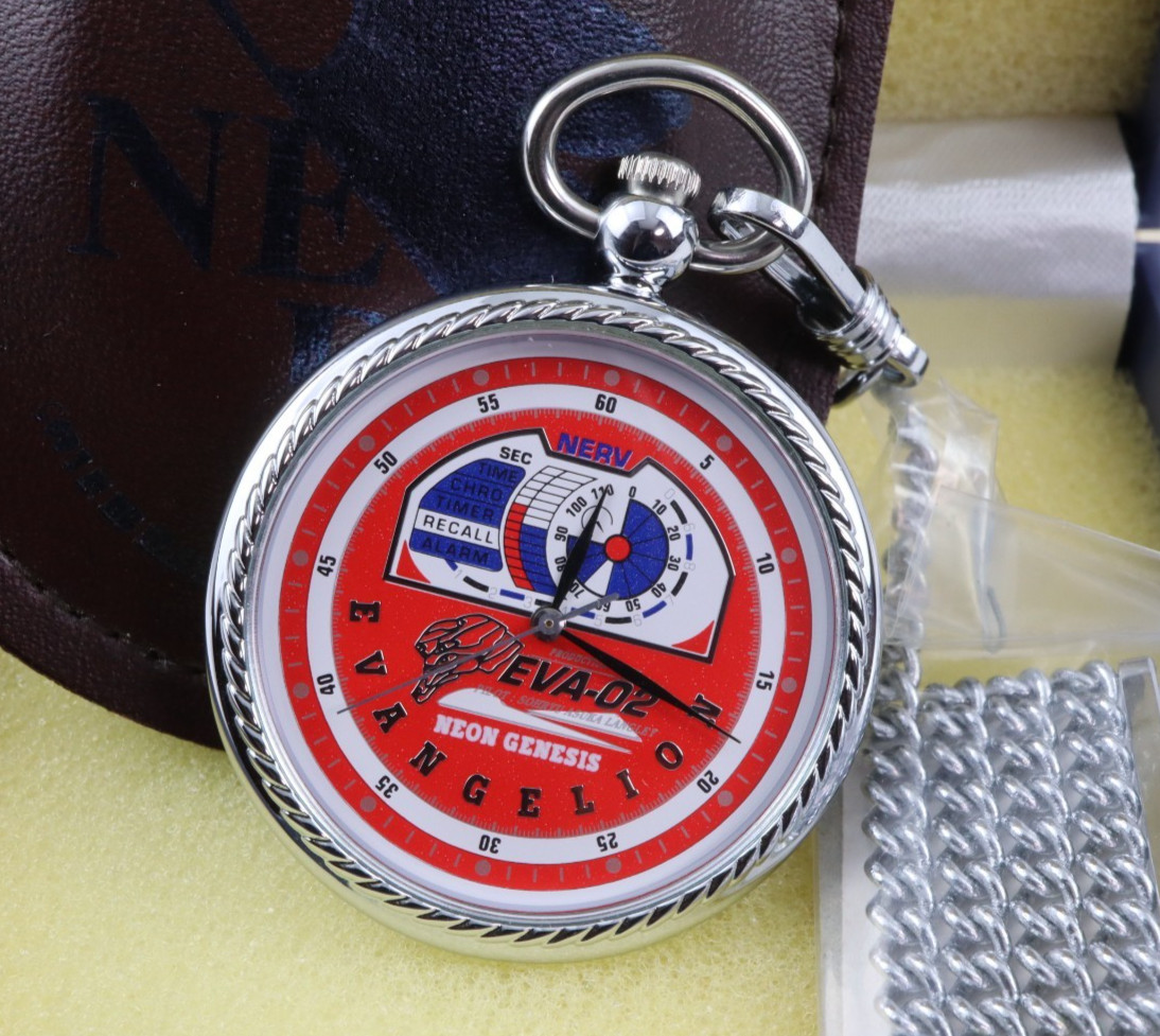 Vintage Seiko x Neon Genesis Evangelion V701-0B00 Quartz Pocket Watch w/Box