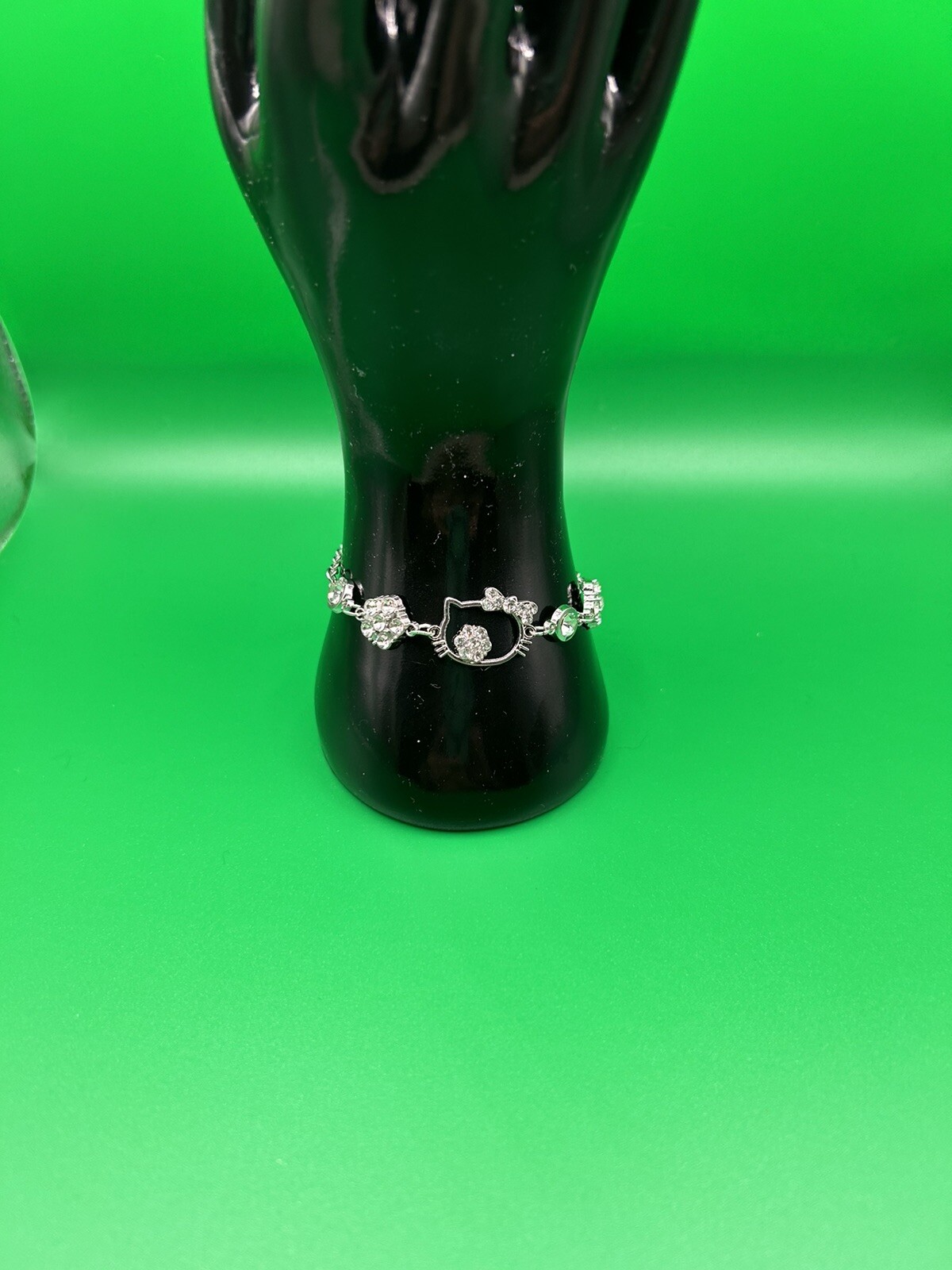 Sanrio Hello Kitty Pendant Bracelet, Cat And Flowers Design