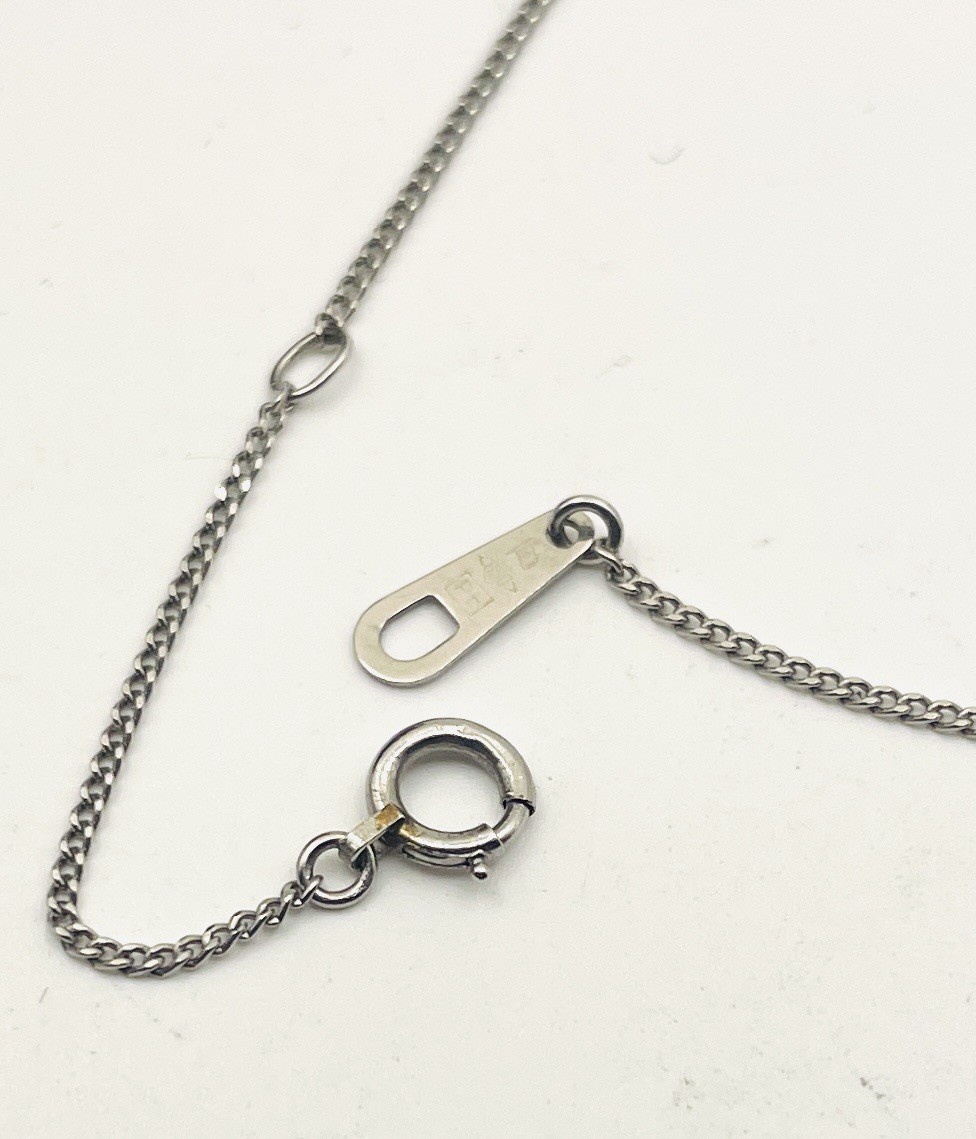 Pt850 Solid Platinum Thin 2-Sided Curb Link Chain Necklace