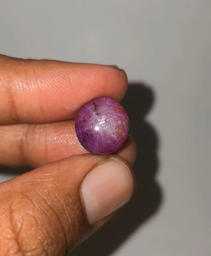 Natural 20.00 Ct Star Ruby Purplish Red Oval Cabochon loose gemstone