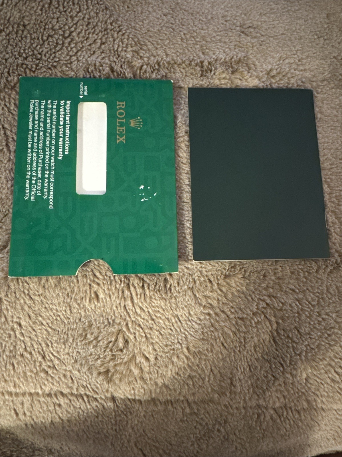 Rolex Datejust Factory Instruction Manual / User Booklet/Rolex Cloth