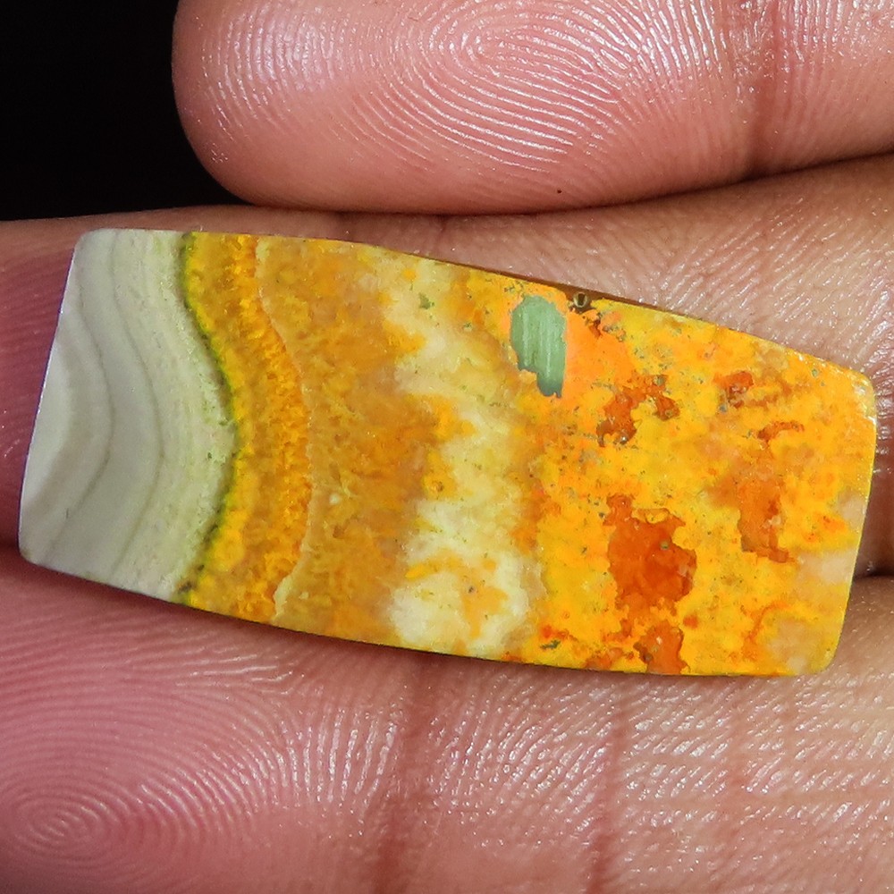 26.75 Ct Natural Bumble Bee Jasper Cushion Healing Gemstone 15x32x4 mm BR778