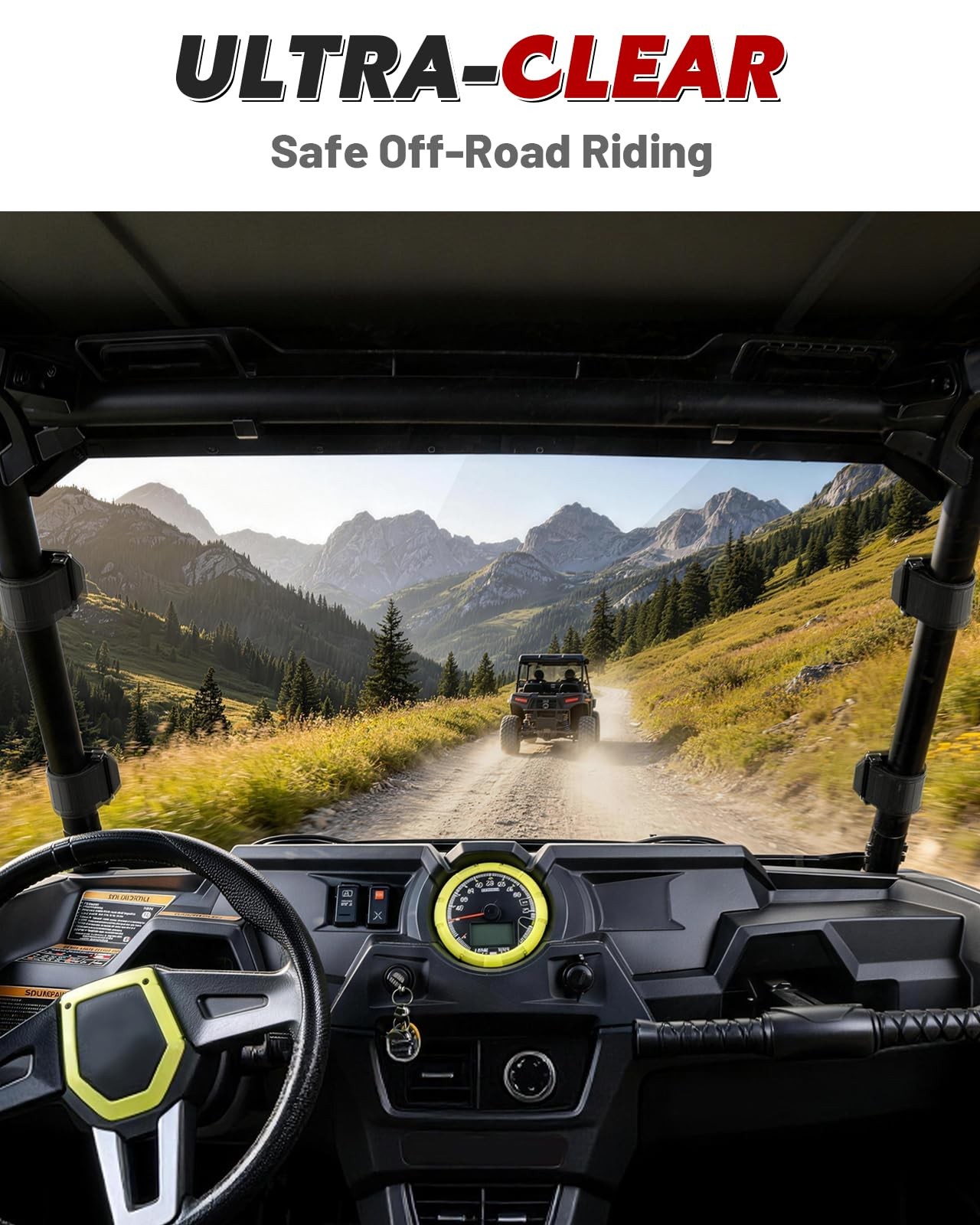 Starknightmt Scratch-Resistant Full Windshield Compatible Polaris Rzr 2014-2018