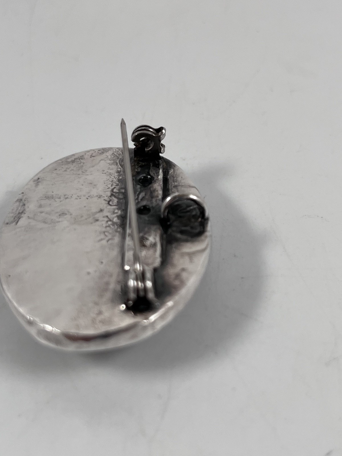 VINTAGE SIGNED LIV ART NOUVEAU STERLING SILVER LADY PENDANT PIN BROOCH IN ONE
