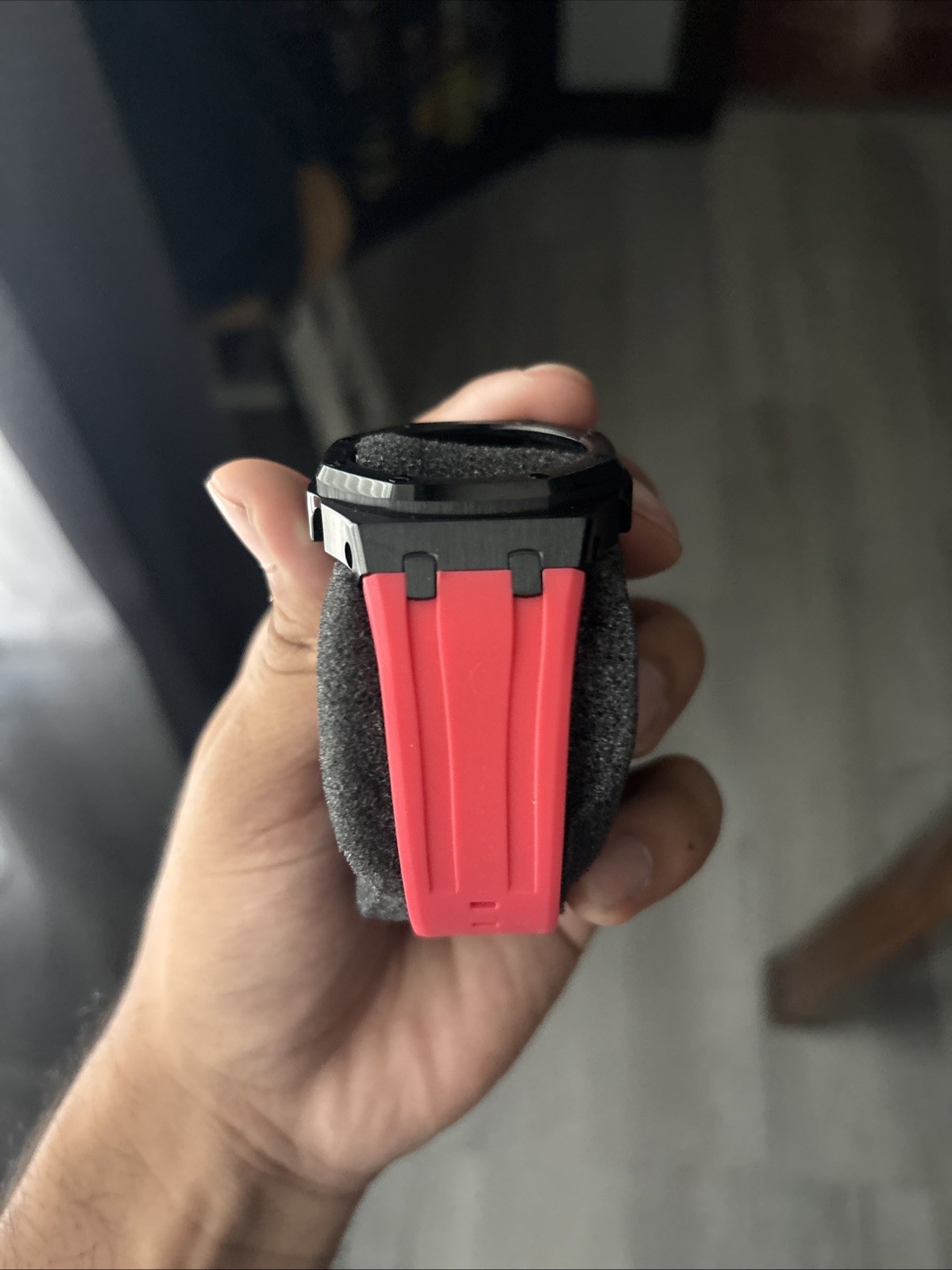 G Shock Mod Kit Black Case Steel Case RED Rubber Band for G-SHOCK GA-2100 NEW