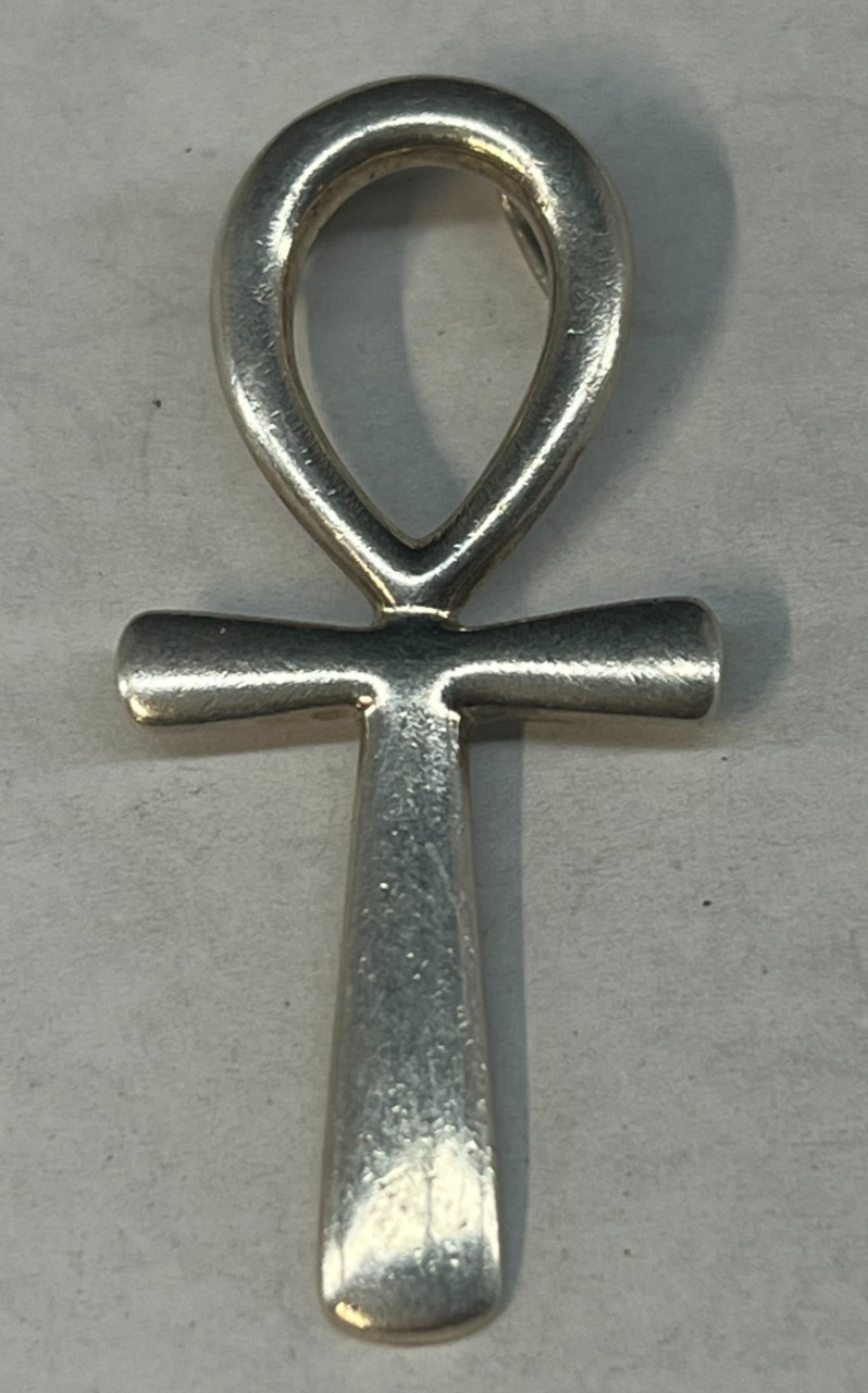 Peter Stone Company Limited Sterling Silver Egyptian Ankh Pendant 1.75″ PSCL