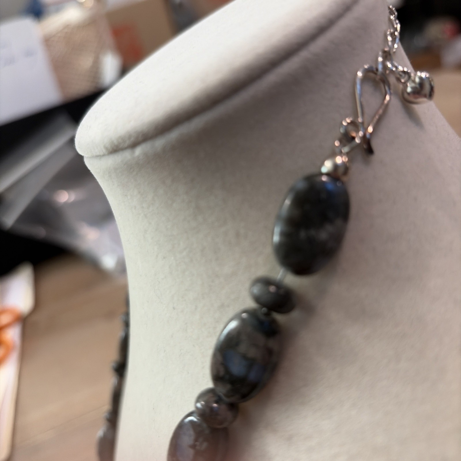 Jay King DTR Labradorite & Sterling Silver 925 Necklace 19”