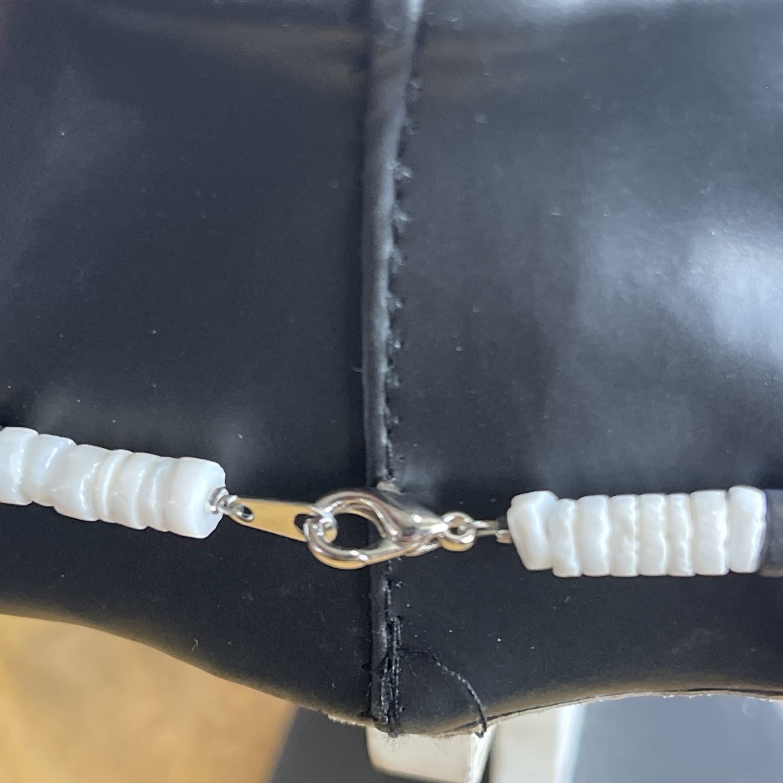 Puka Shell Punk Surfer Skater Metal Spikes Choker Necklace: Adjusts To 17” Retro