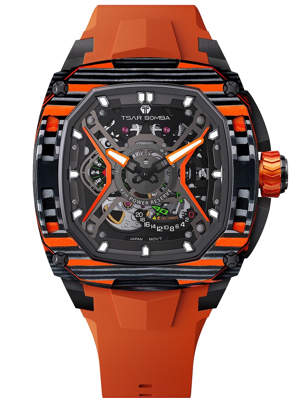 Tsar Bomba TB8605A-03 Mens Watch Dark Matter 5 Automatic 46mm 5ATM