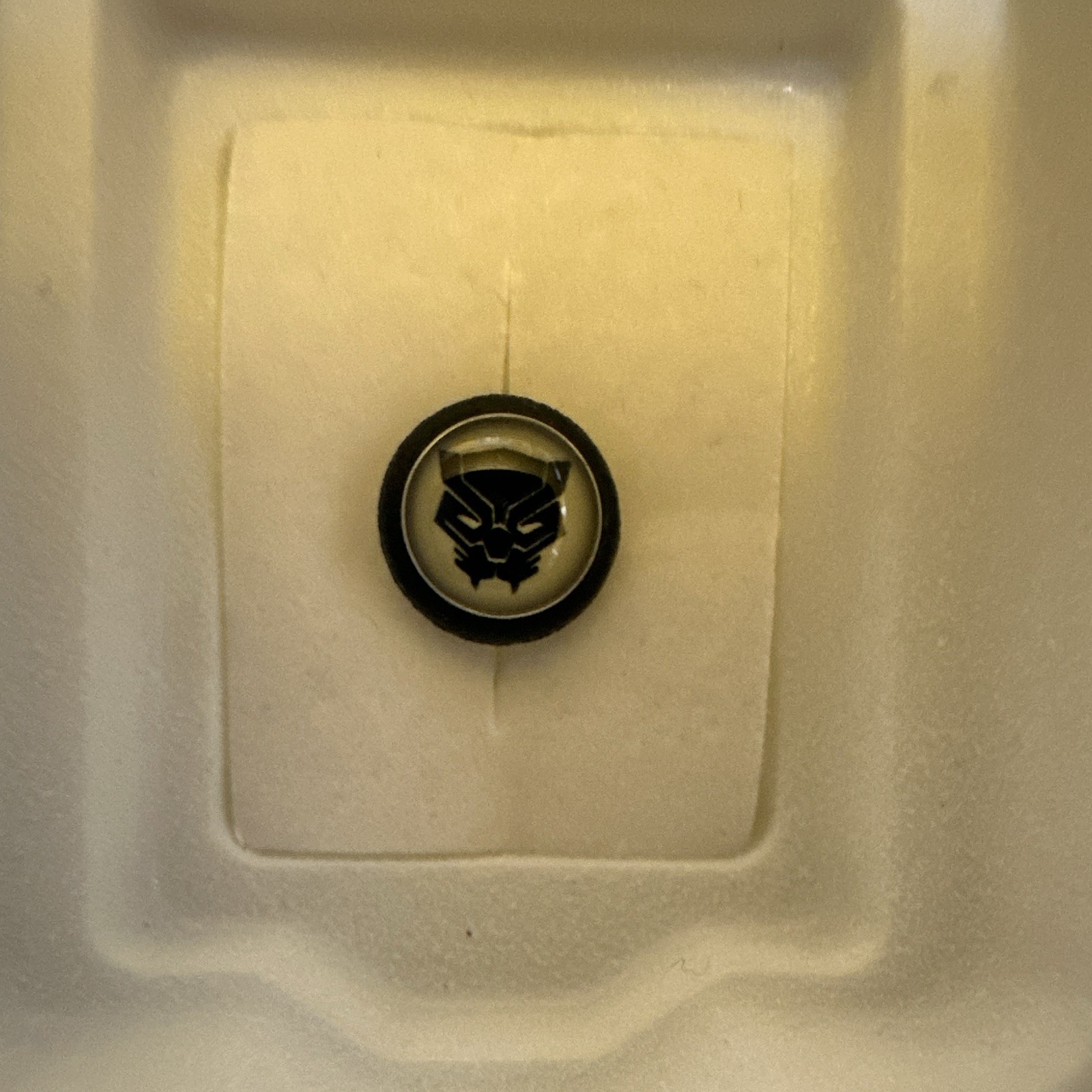 Marvel Black Panther Logo FAUX gauge earrings